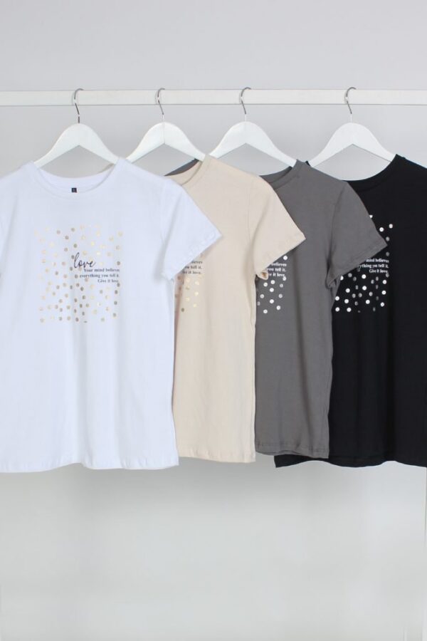 Remera con estampa Love puntitos - Image 4